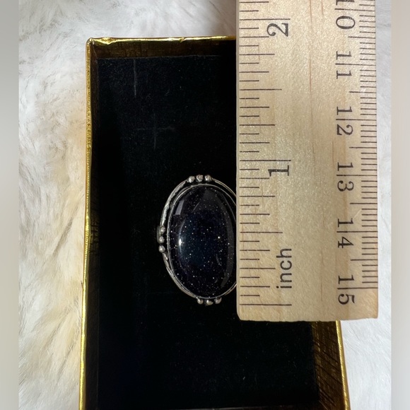 Blue Sunstone Ring size 8 - Picture 5 of 6